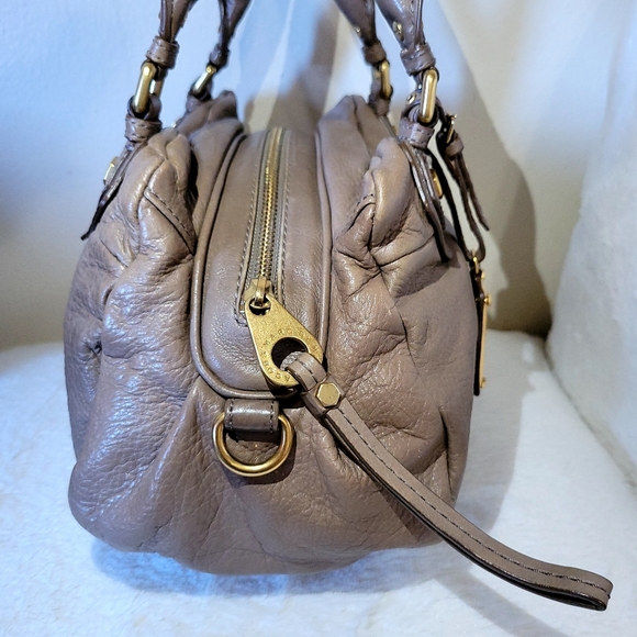 Marc by Marc Jacobs Taupe Leather Classic Q Baby Groovee Bag - Picture 3 of 11